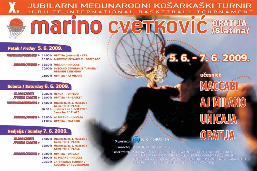 10. Međunarodni košarkaški turnir „Marino Cvetković“