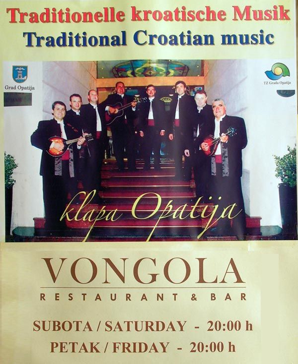 Klapa Concerts at Slatina, Opatija