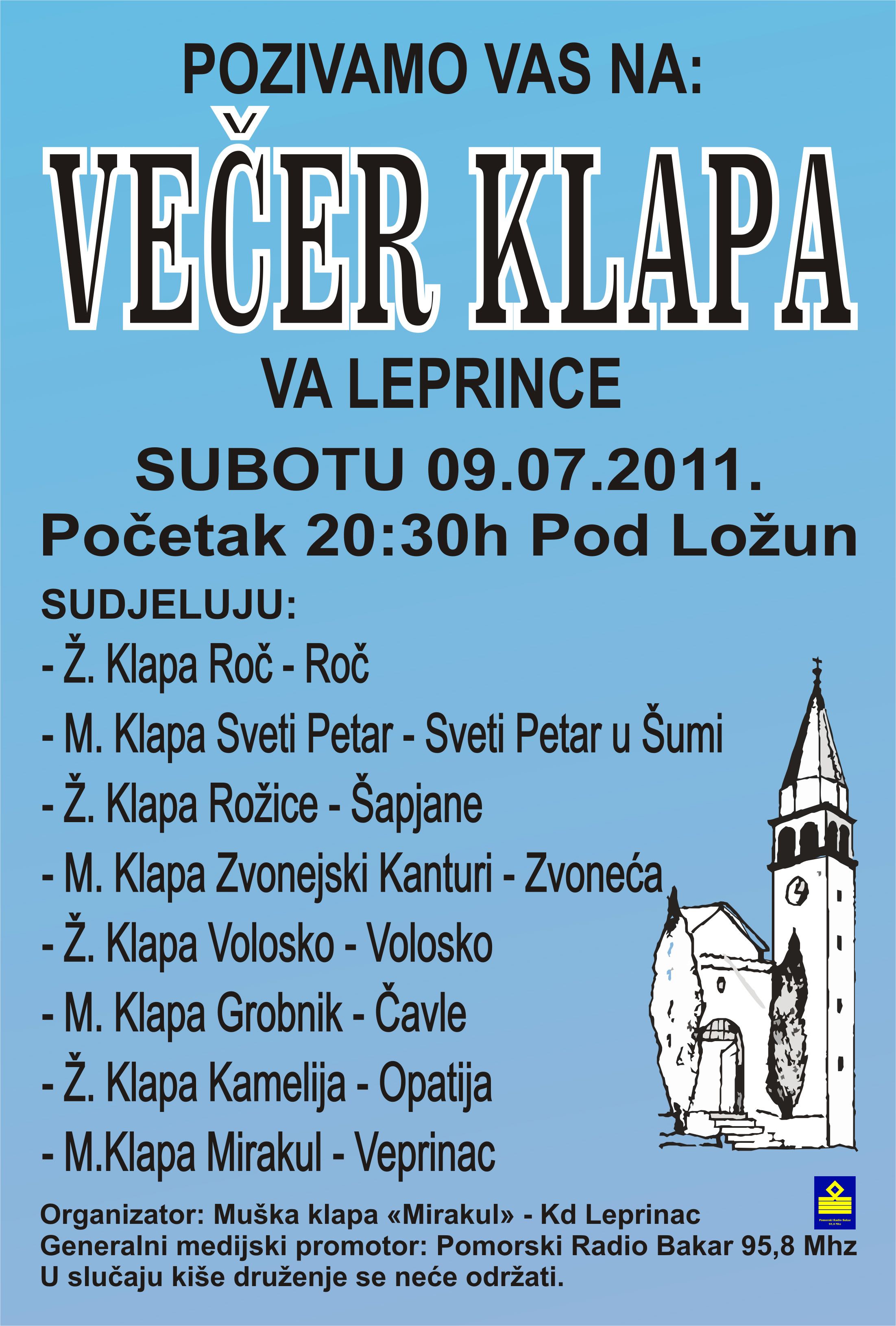 Klapa Evening at Leprinac