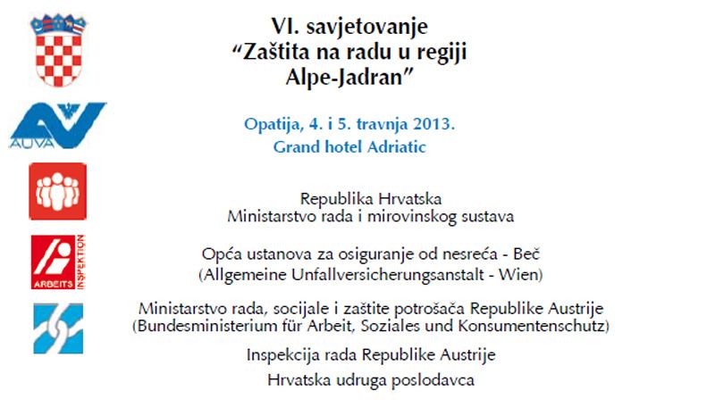 Zaštita na radu u regiji Alpe-Jadran