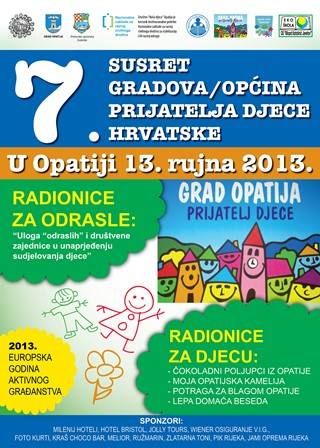 7th Meeting of Croatian cities and municipalities - Friends of children
